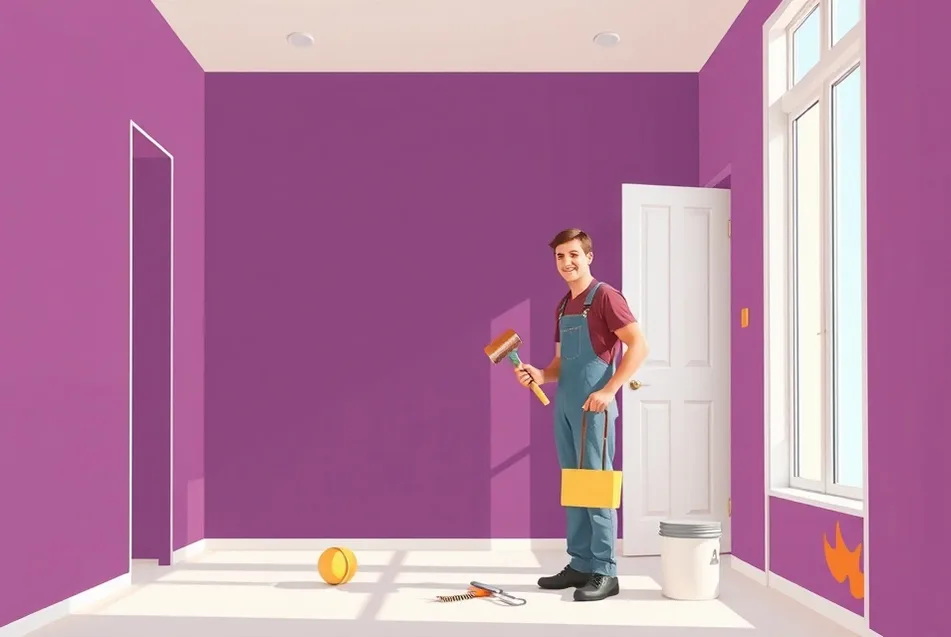 Intérieur rénové après travaux de peinture à Wasquehal