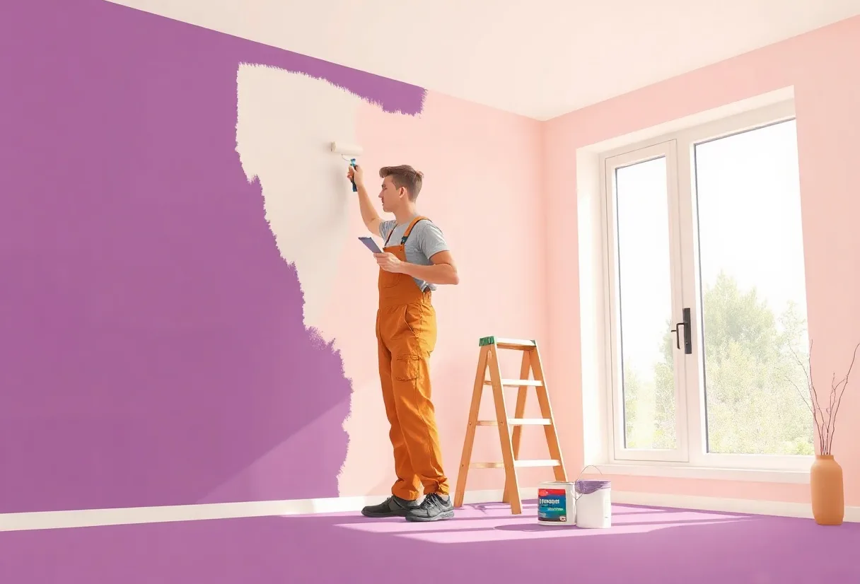 Peintre Wasquehal 59290 en intervention sur un chantier